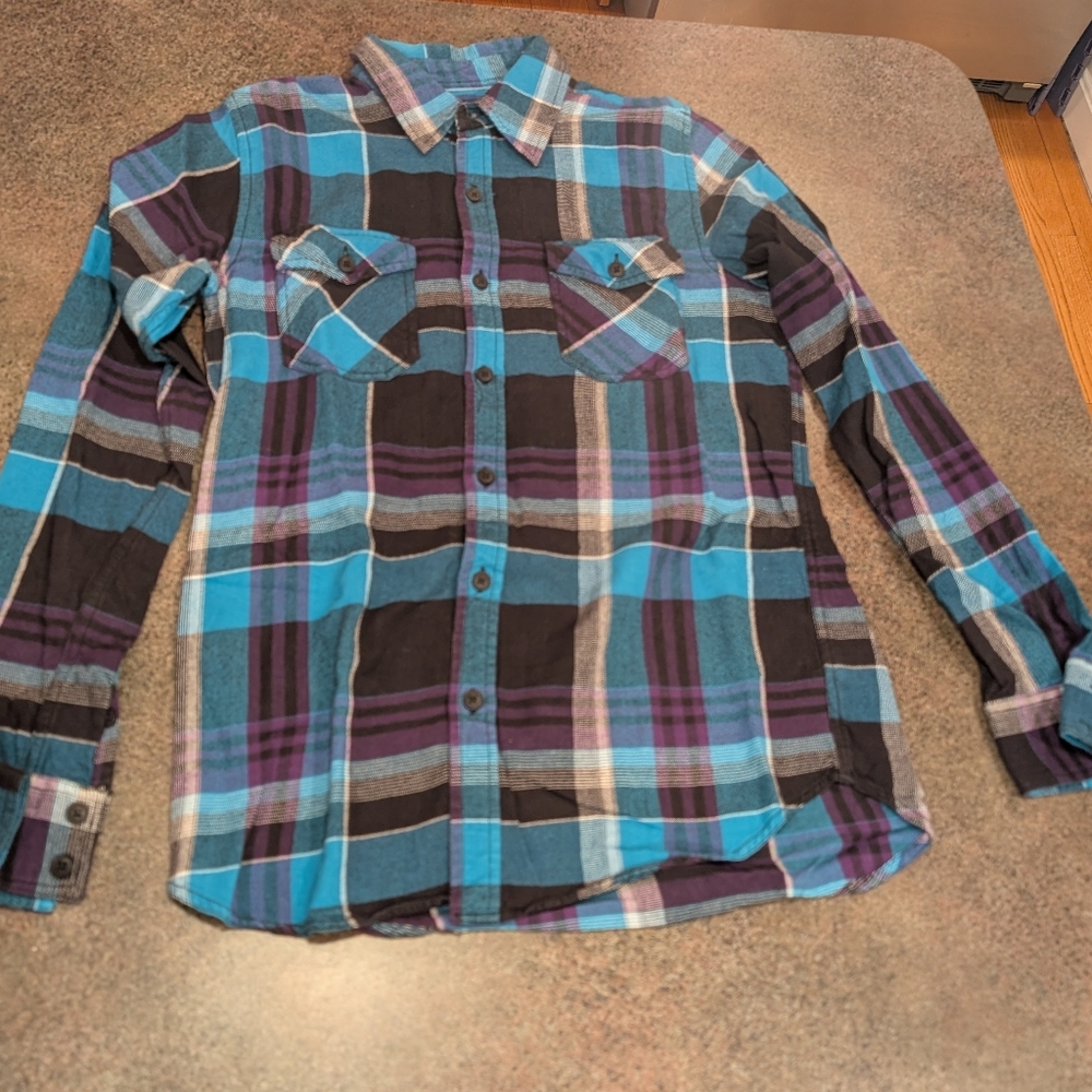 ARSENIC MENS SMALL PLAID BUTTON-UP